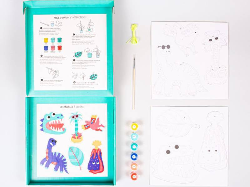 achat Paint Box 6 décos en peinture numéros - Dinos