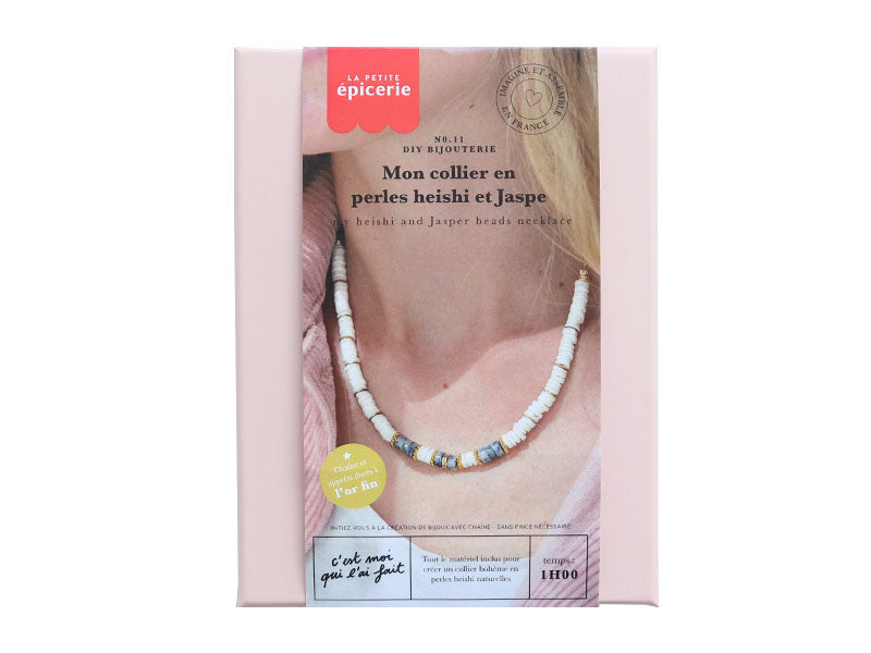 Achat Kit DIY Bijouterie - Mon collier en perles heishi et Jaspe