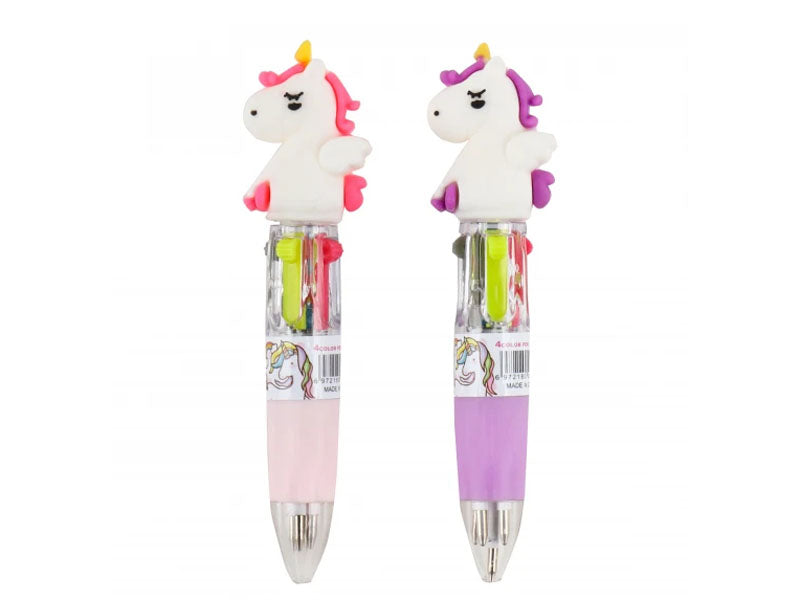 Achat Stylo 4 couleurs licorne - Coloris aléatoire