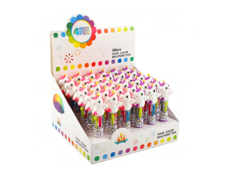Achat Stylo 4 couleurs licorne - Coloris aléatoire