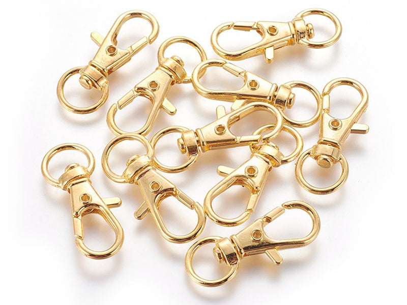 Achat Petit fermoir mousqueton pour bijoux de téléphone 30 x 11 mm - couleur or