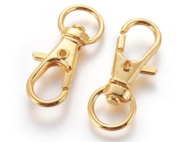 achat Petit fermoir mousqueton pour bijoux de téléphone 30 x 11 mm - couleur or