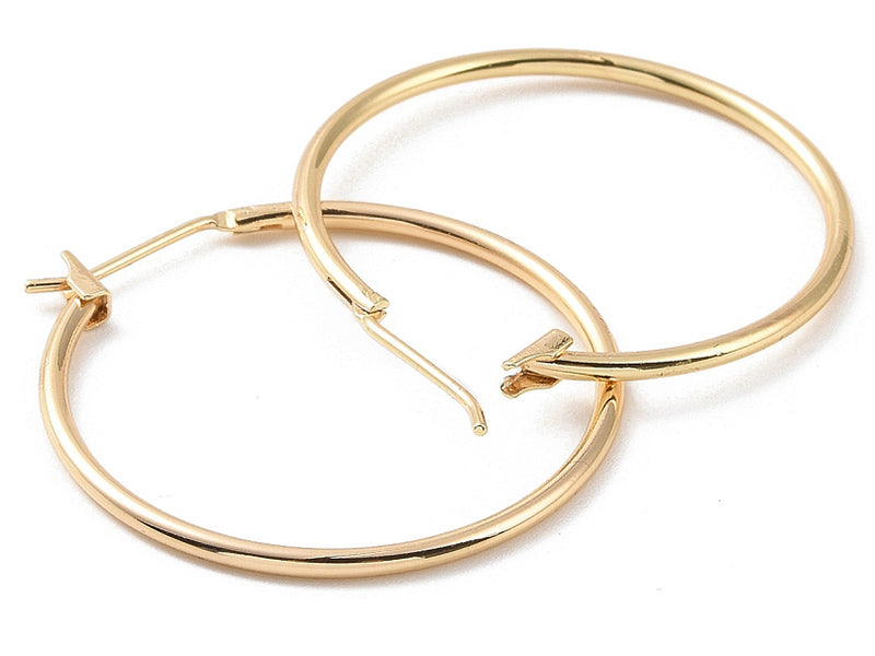 Achat Paire de créoles - Doré a l'or fin 18K - 30 mm