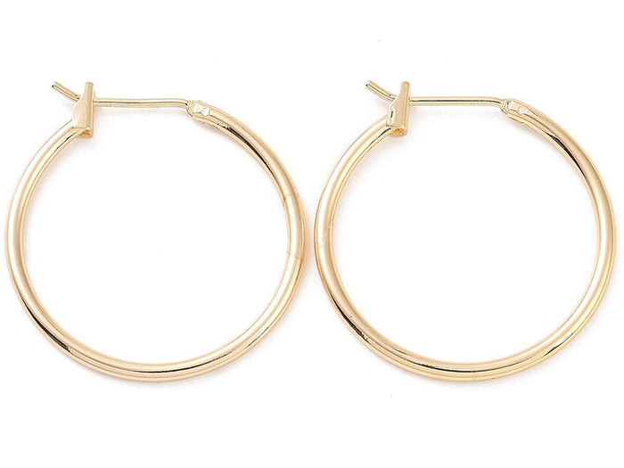 Achat Paire de créoles - Doré à l'or fin 18K - 25 mm
