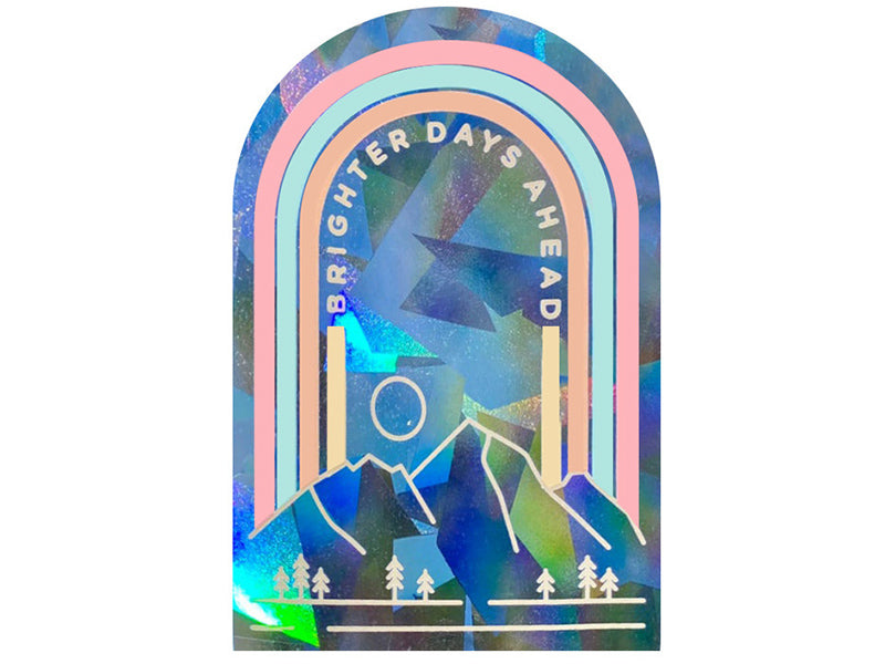 Achat Sticker suncatcher - montagnes et arc-en-ciel - 15 x 10 cm