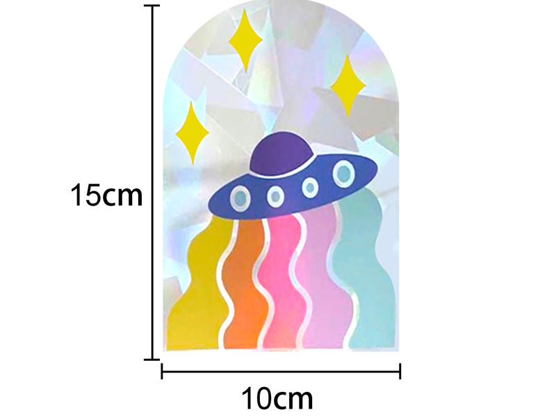 Achat Sticker suncatcher soucoupe volante/ovni - 15 x 10 cm