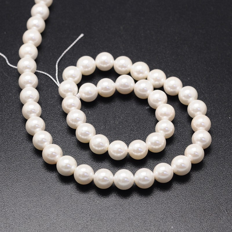 achat 20 perles rondes effet culture - 6 mm