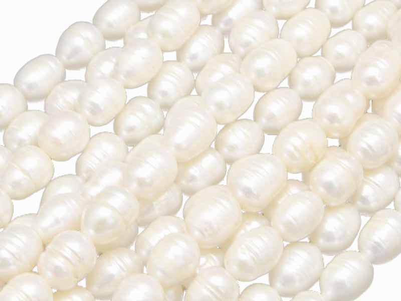 Achat 20 perles de culture forme grain de riz - 9 mm environ