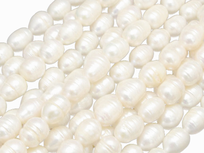 Achat 20 perles de culture forme grain de riz - 9 mm environ