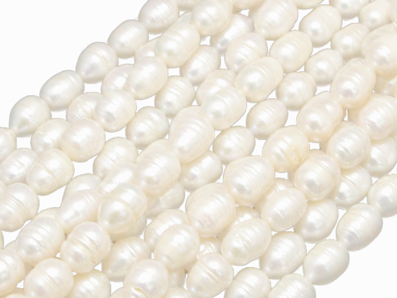 Achat 20 perles de culture forme grain de riz - 9 mm environ