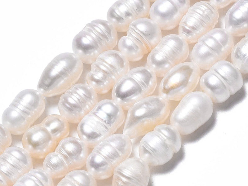 Achat 20 perles de culture forme grain de riz - 10 mm env