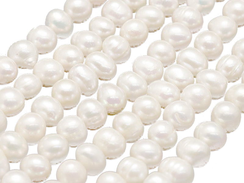 achat 20 perles de culture - forme graine - 7 mm environ