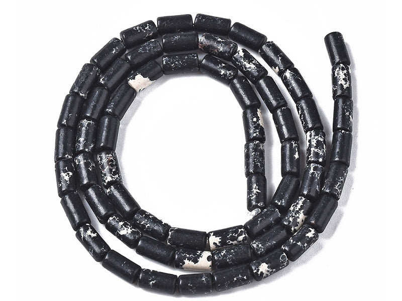 achat 20 perles tube/colonne en jaspe impérial - 6 x 3 mm