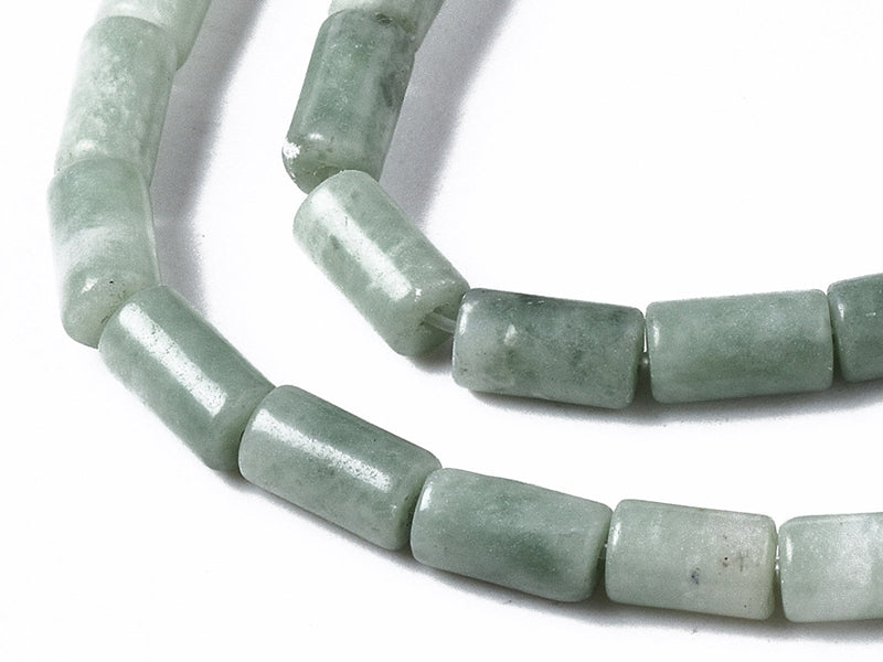 Achat 20 perles tube/colonne en pierre naturelle vert d'eau - 6 x 3 mm