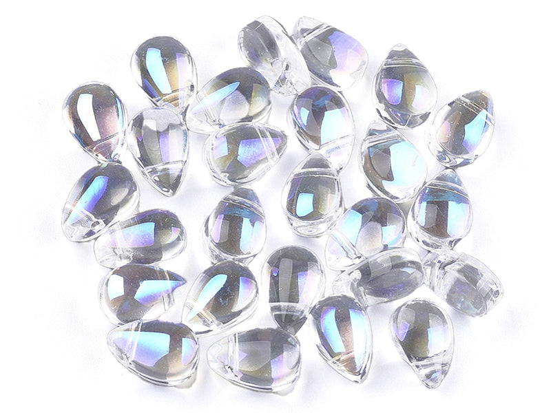 Achat 20 perles gouttes irisées - 9 x 6 mm