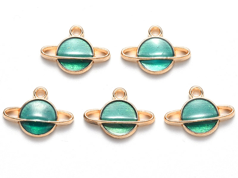 Achat Breloque émaillée - Planète verte
