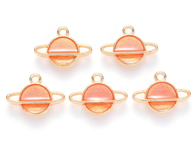 achat Breloque émaillée - Planète orange