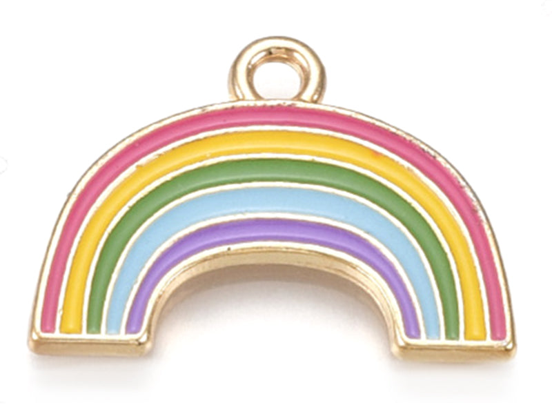 Achat Breloque émaillée - arc-en-ciel - 18 mm