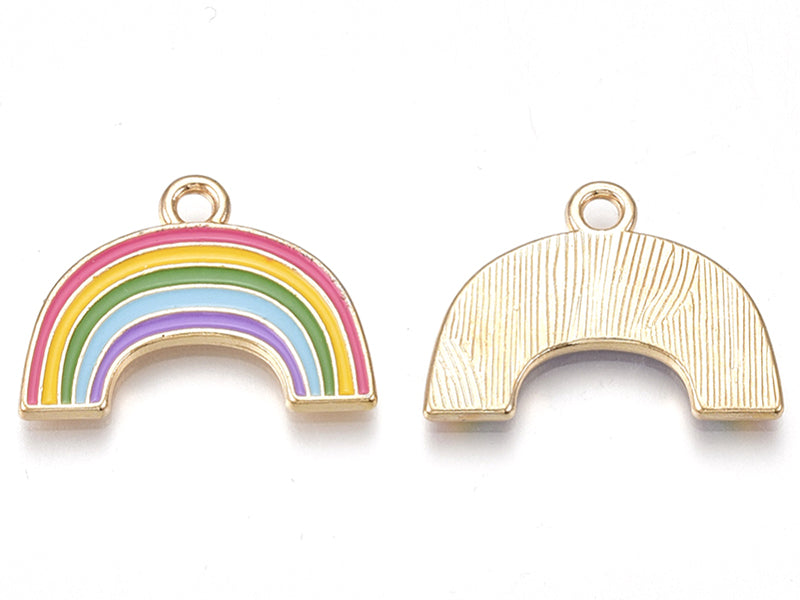 achat Breloque émaillée - arc-en-ciel - 18 mm