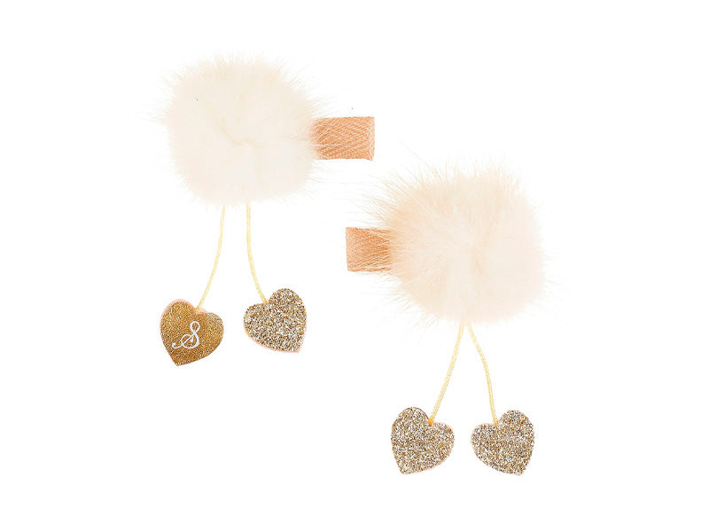 Achat Lot de 2 barrettes Amandine - Pompon