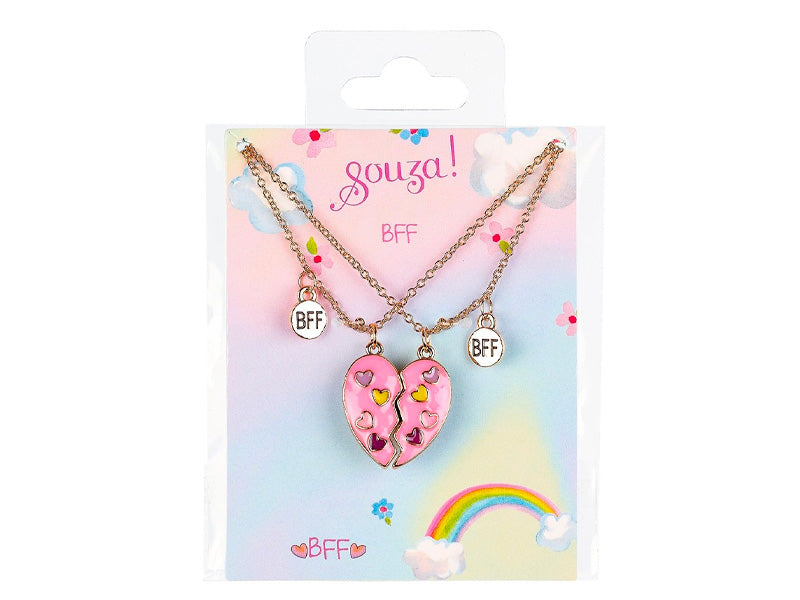 Achat Set de 2 colliers Best Friends Forever coeur