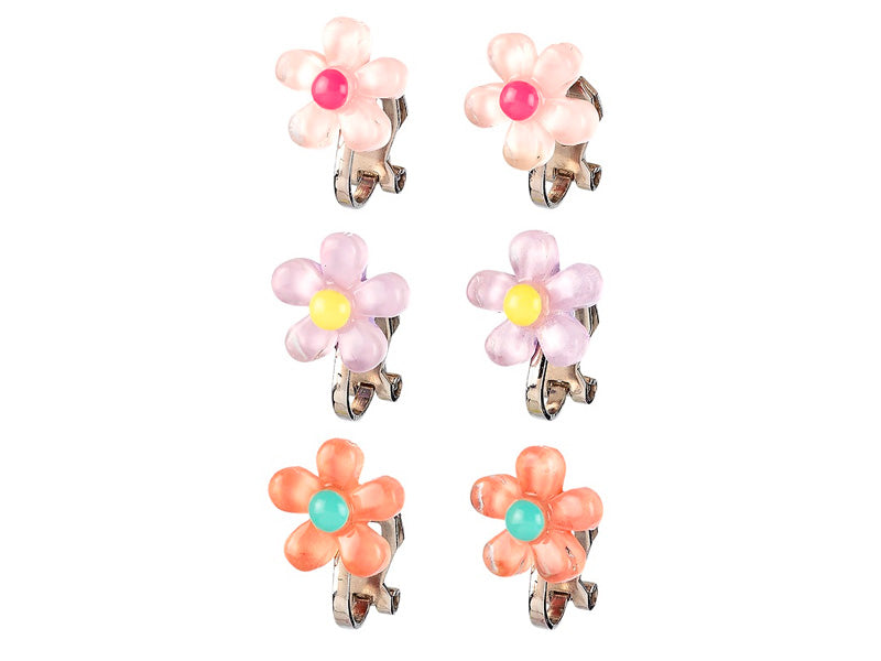 Achat Lot de 3 paires de boucles d'oreilles à clip - Fleur