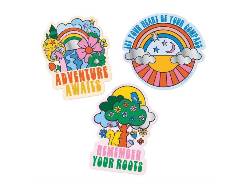 Achat Lot de 3 stickers vinyle - Retro inspirations