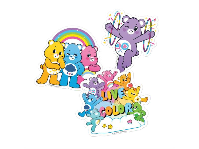 achat Lot de 3 stickers Bisounours vinyle