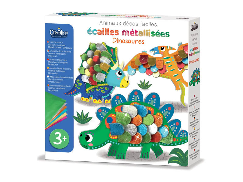 Achat Coffret créatif Animaux Écailles métallisées - Dinosaures