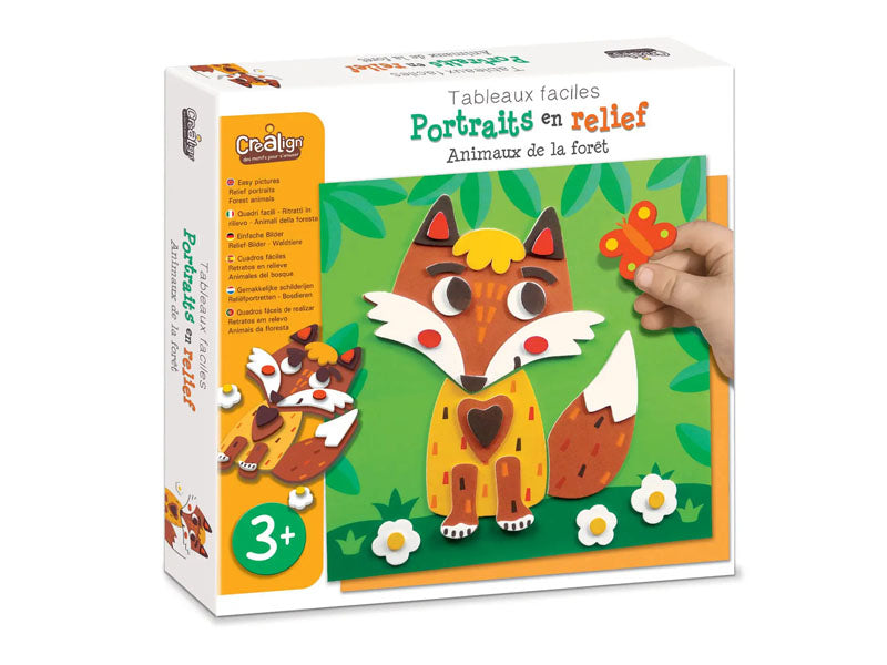 Achat Coffret créatif portraits en relief - Animaux de la forêt