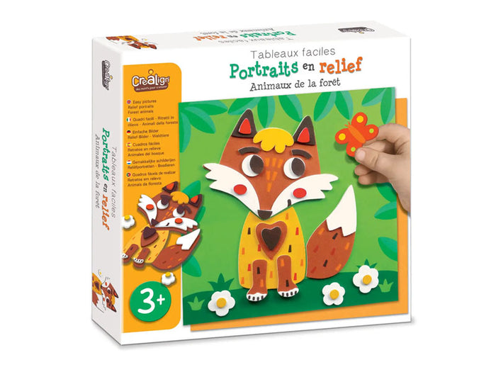 Achat Coffret créatif portraits en relief - Animaux de la forêt