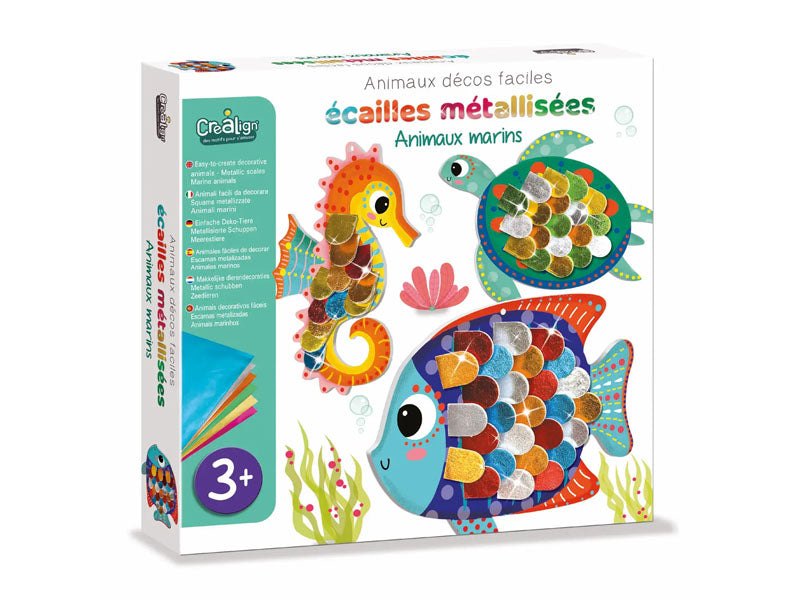 Achat Coffret créatif Animaux Écailles métallisées - Animaux marins