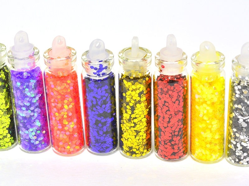 achat lot de 12 fioles remplies de paillettes