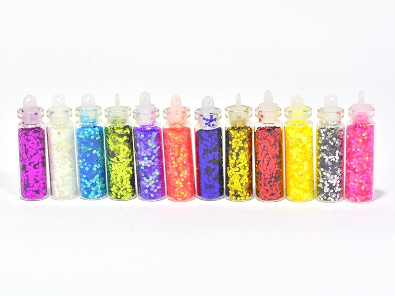 achat lot de 12 fioles remplies de paillettes