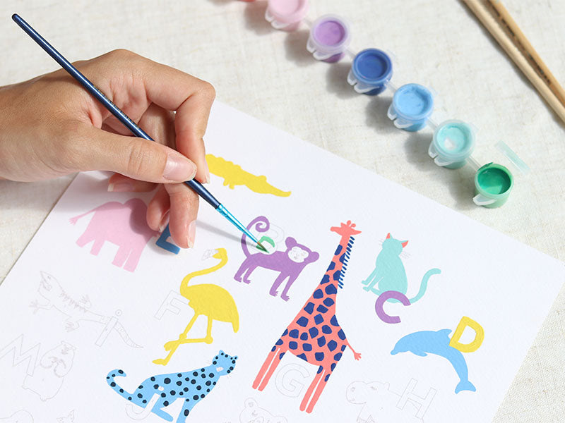 achat Coffret peinture au numéro - Petit Pinceau - Animal Gang par Maja Tomljanovic
