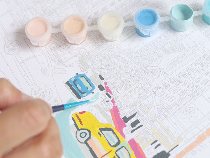 achat Coffret peinture au numéro - Petit Pinceau - Broadway and West 53RD par Grace Helmer
