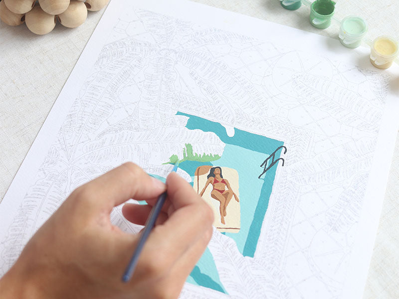 achat Coffret peinture au numéro - Petit Pinceau - Daydreaming par Nora Dong