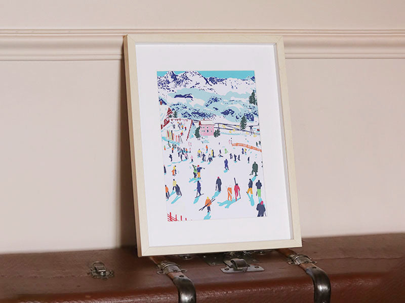 Achat Coffret peinture au numéro - Petit Pinceau - Skiing Among Montains par Katie Smith