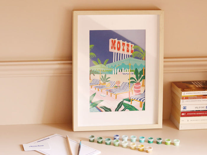 Achat Coffret peinture au numéro - Petit Pinceau - The Motel Pool par Jessica Smith