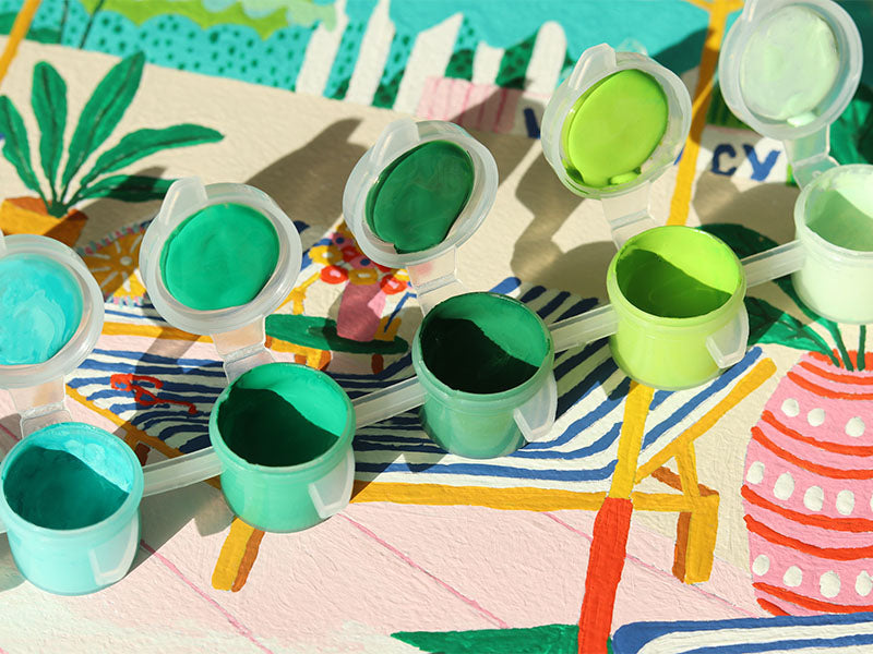 achat Coffret peinture au numéro - Petit Pinceau - The Motel Pool par Jessica Smith