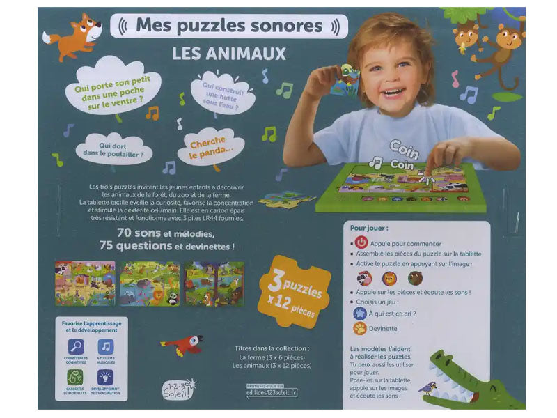 achat Mes puzzles sonores - Animaux