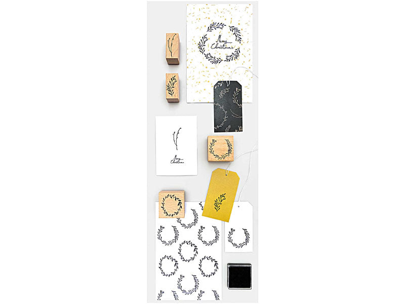 achat Lot de 4 tampons couronnes + 1 encreur