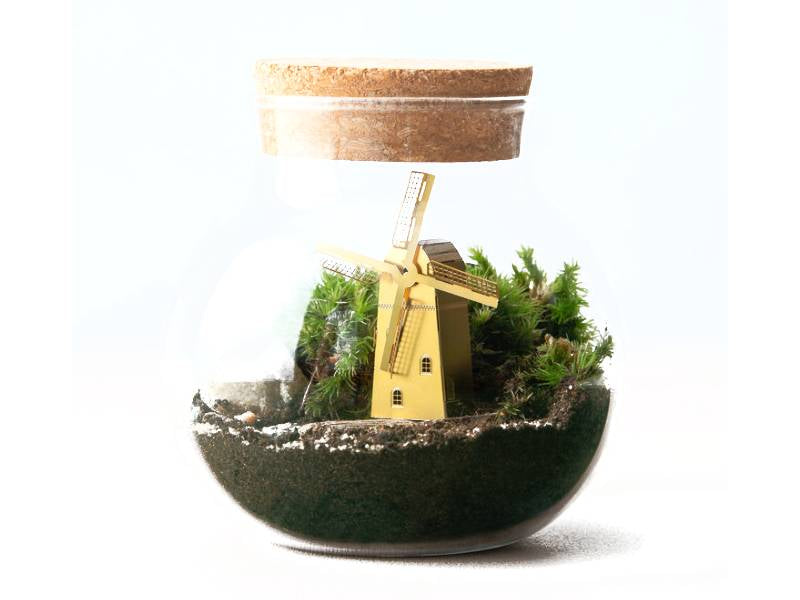 Achat Bijou pour plantes - Mini moulin à vent en laiton