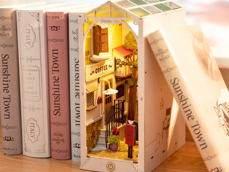 achat Book Nook - Pièce miniature - Ville ensoleillée