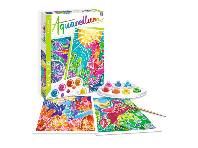 Achat Coffret Aquarellum phospho - Licornes