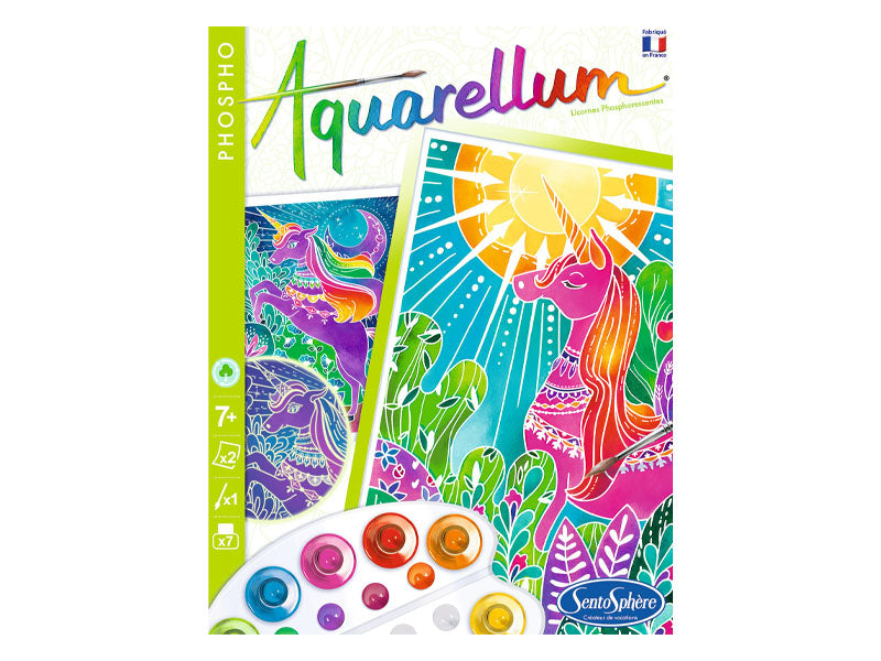 achat Coffret Aquarellum phospho - Licornes