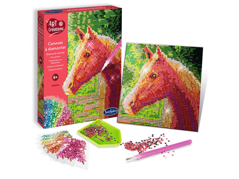 Achat Coffret canevas à diamanter - Cheval