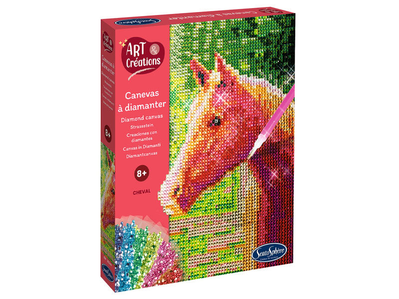Achat Coffret canevas à diamanter - Cheval