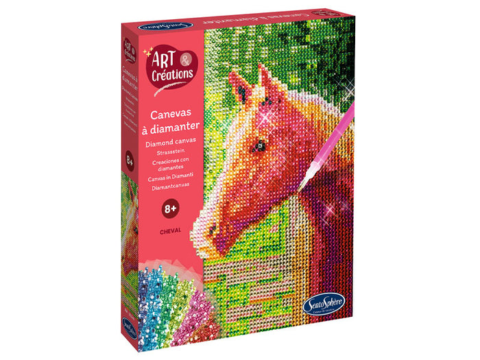 Achat Coffret canevas à diamanter - Cheval