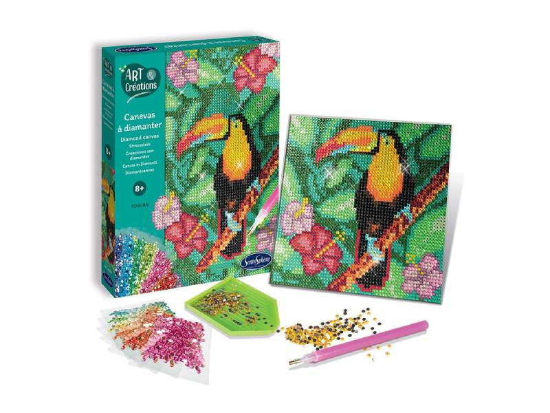 Achat Coffret canevas à diamanter - Toucan